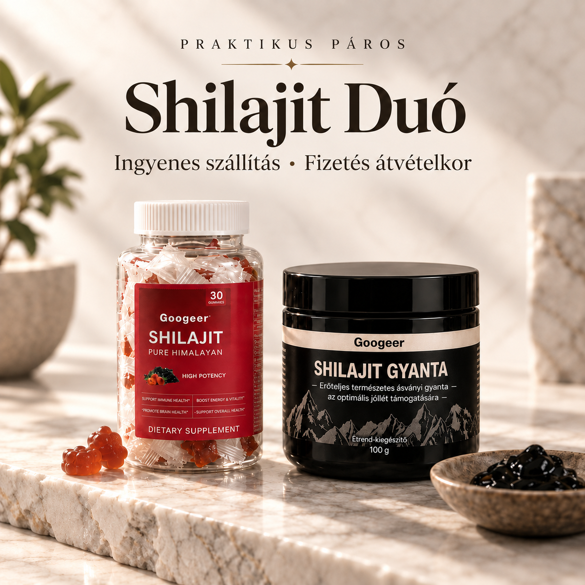Shilajit Duó – Himalájai Gyanta + Gumivitamin