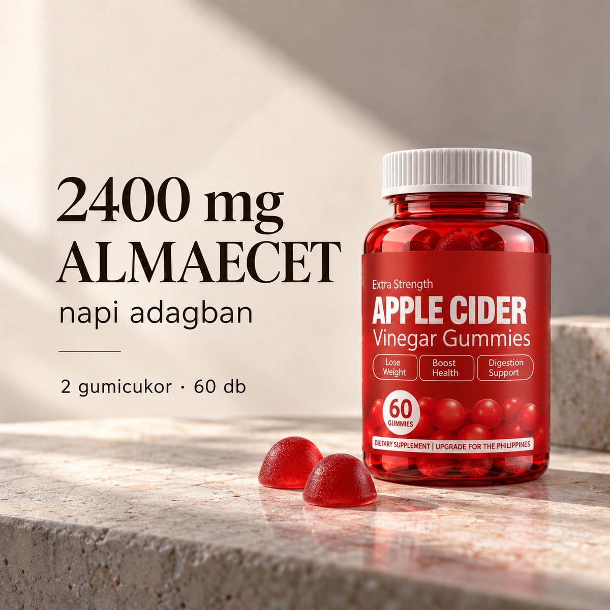 Almaecetes gumivitamin – 60 db