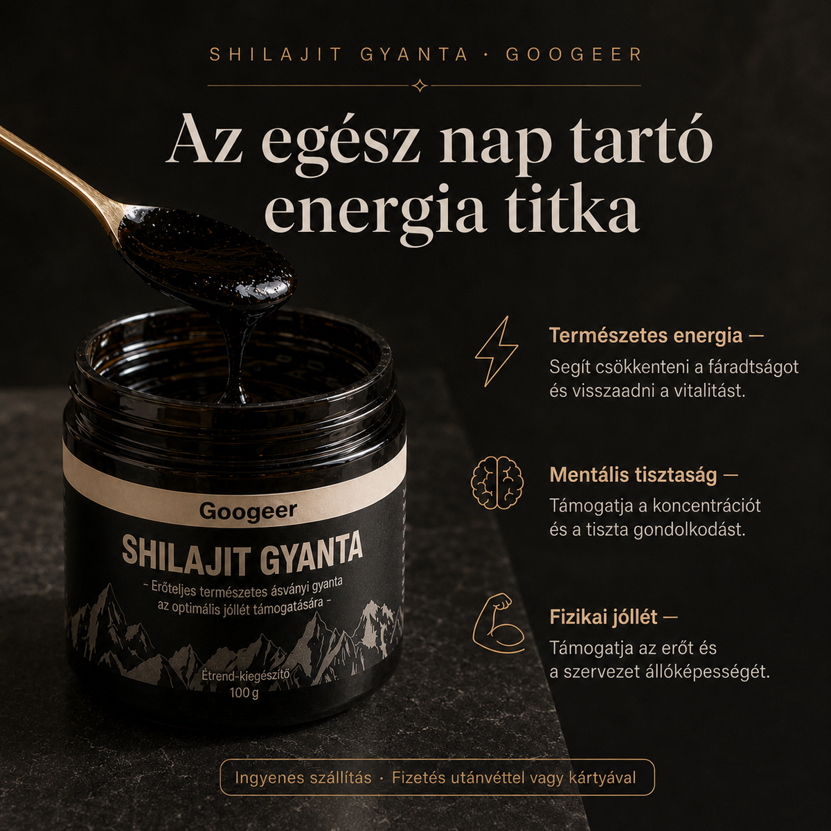 Tiszta Himalájai Shilajit Gyanta