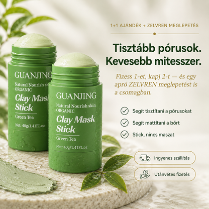 1+1 AJÁNDÉK · Zöld teás pórustisztító maszkstift