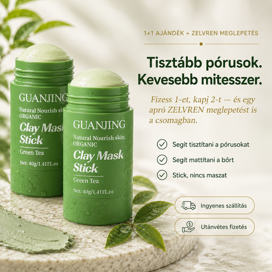 1+1 AJÁNDÉK · Zöld teás pórustisztító maszkstift